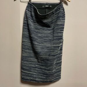 Mango Black and White Textured Pencil Skirt, Size XS